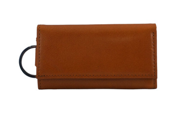 Kožené pouzdro na klíče / peněženka - hnědá světlá