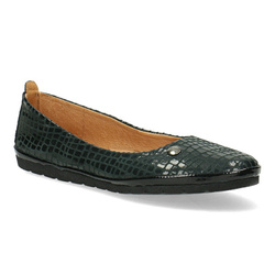 Dámské kožené baleríny Pollonus black croco 5-1330-002
