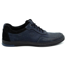 Pánská kožená obuv pro volný čas 918K navy blue