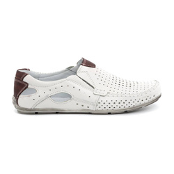 Pánské kožené mokasíny 901 summer white