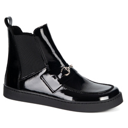 Dámské barefoot boty Scarlet přírodní kůže zateplené zimní černý lak