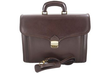 Pánská aktovka z přírodní kůže - tmavě hnědá