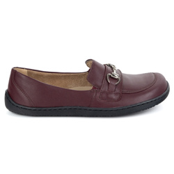 Dámské minimalistické kožené mokasíny Barefoot 1288AR burgundy