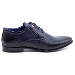Pánská společenská kožená obuv 482 navy blue