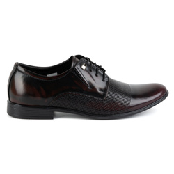 Pánská elegantní kožená obuv 302T3 cherry