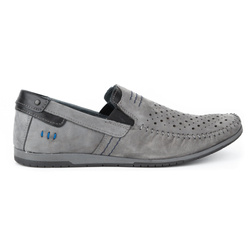 Pánské kožené mokasíny 876 summer grey