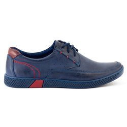 Pánské kožené boty na běžné nošení 911 navy blue