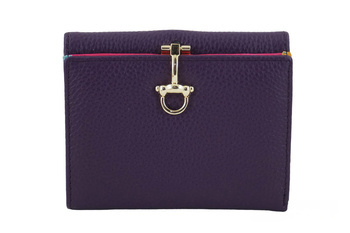Elegantní peněženka se zlatým zapínáním - fialová