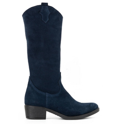 Dámské kožené boty Julia navy blue