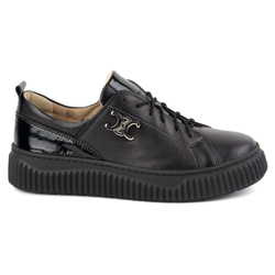 STYLE dámské kožené tenisky 1230 černé