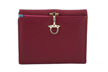 Elegantní peněženka se zlatým zapínáním - fuchsiová