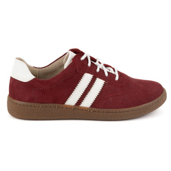 Dámské kožené polobotky STYLE 1259 bordó