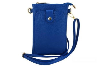 Mini kožené pouzdro na telefon do kabelky Cornflower