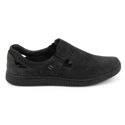 Pánské kožené mokasíny 864 BLACK