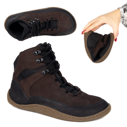 Dámské barefoot boty zateplené merino vlnou 0769W brown nubuk