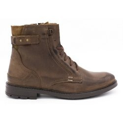 Pánské zimní kožené kozačky 856 brown