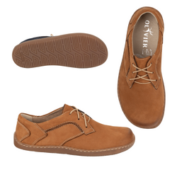 BAREFOOT Dámská minimalistická kožená obuv 1082 hnědý nubuk