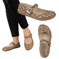 Olivier 1286 dámské barefoot baleríny - kožené boty s přezkou pro každodenní nošení a elegantní styling panthera