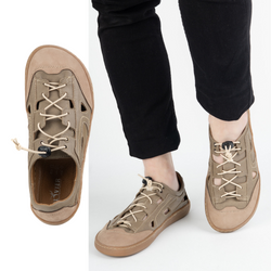 Pánská barefoot kožená obuv Olivier 320KZ s větráním hnědá