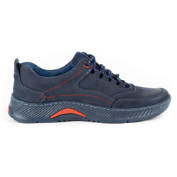Pánská kožená obuv SPORT 922K navy blue nubuk