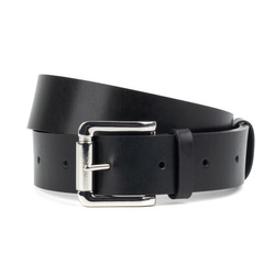 Dámský kožený pásek do kalhot D112.35 šířka 35 mm černý