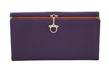 Velká peněženka se zlatým zapínáním - fialová