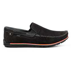 Pánské kožené mokasíny 920K black nubuck