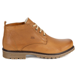 POLBUT 2119S pánské zimní městské boty z přírodní kůže, hnědé