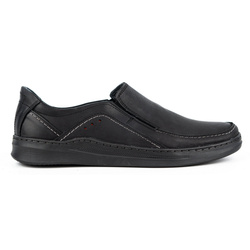 Pánská kožená nazouvací obuv SLIP-ON 216GT černá