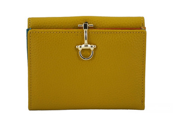 Elegantní peněženka se zlatým zapínáním - tmavě žlutá