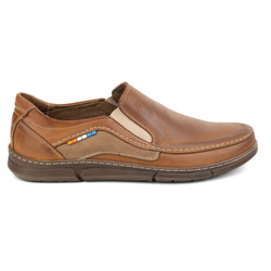 Pánské hnědé nazouvací boty 283GT CAMEL