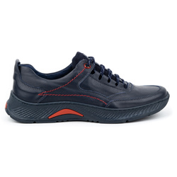 Pánská kožená obuv SPORT 922K navy blue face