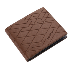Pánská horizontální peněženka s geometrickými vzory hnědá