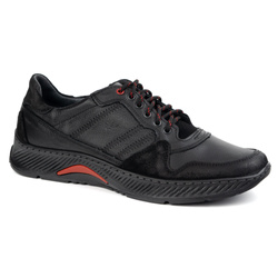 Pánské kožené šněrovací boty SPORT STYLE 315GT floter black