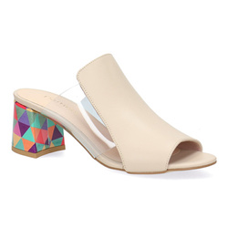 Kožené lodičky Damiss beige multicolor DS 811/2/A