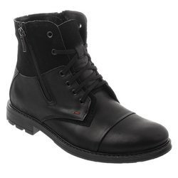 Pánské zimní kožené kozačky 871 black