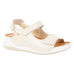 Wasak 0765W dámské kožené sandály světle béžové barvy