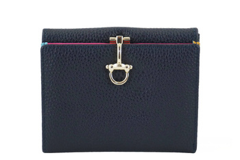 Elegantní peněženka se zlatým zapínáním - námořnická modř