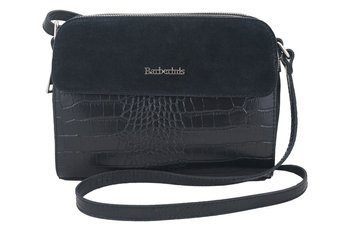 Stylová tříkomorová crossbody kabelka - černá