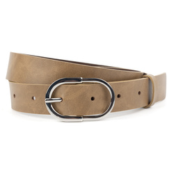 Dámský hnědý kožený pásek D114.30 s elegantní sponou
