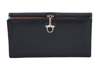 Velká peněženka se zlatým zapínáním - černá