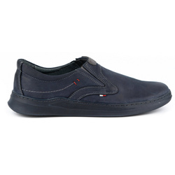 Pánská ležérní kožená nazouvací obuv 284GT navy blue