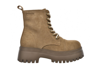 Dámské zateplené kožené boty Big Star SS274527 camel