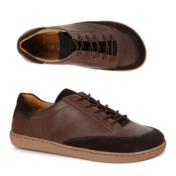 Polské pánské barefoot boty z hnědé kůže Reno 0548MP