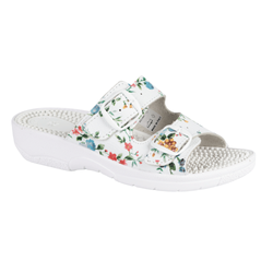Dámská obuv nastavitelné žabky masážní fakirki s hroty NADIA květinové vzory