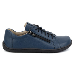Dámské kožené minimalistické boty barefoot 1242 navy blue