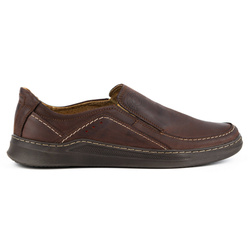 Pánské kožené nazouvací boty SLIP-ON 216GT hnědé barvy