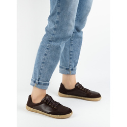 Dámské kožené barefoot boty hnědé 0772W WASAK - minimalistická přírodní obuv