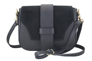 Kabelka se semišovou klopou - černá