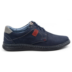 Pánská kožená obuv pro volný čas 930MA navy blue